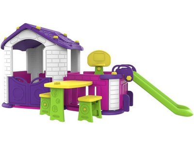 Детский игровой комплекс Дом 2 цвет фиолетовый