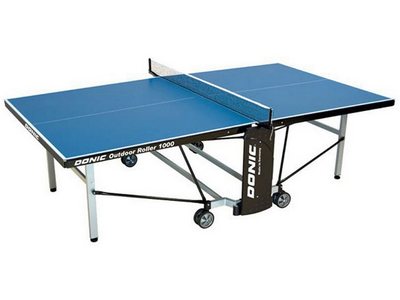 Всепогодный складной теннисный стол OUTDOOR ROLLER 1000 (Синий/Зеленый)