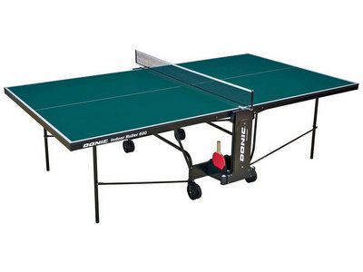 Складной теннисный стол INDOOR ROLLER 600 (Зеленый/Синий)